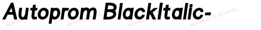 Autoprom BlackItalic字体转换